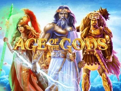 Age of the Gods casino game by Playtech – featured logo at GrizzlysQuest Casino