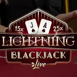Live Dealer logo of Lightning Blackjack from Evolution at GrizzlysQuest Casino