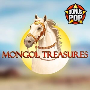 Mongol Treasures slot logo by Endorphina at GrizzlysQuest Casino