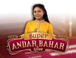 Super Andar Bahar slot logo by Evolution at GrizzlysQuest Casino