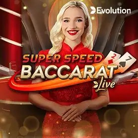 Super Speed Baccarat logo – Live Dealer by Evolution at GrizzlysQuest Casino